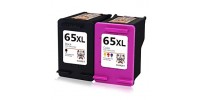 Complete set of 2 HP 65XL Remanufactured Inkjet Cartridges
